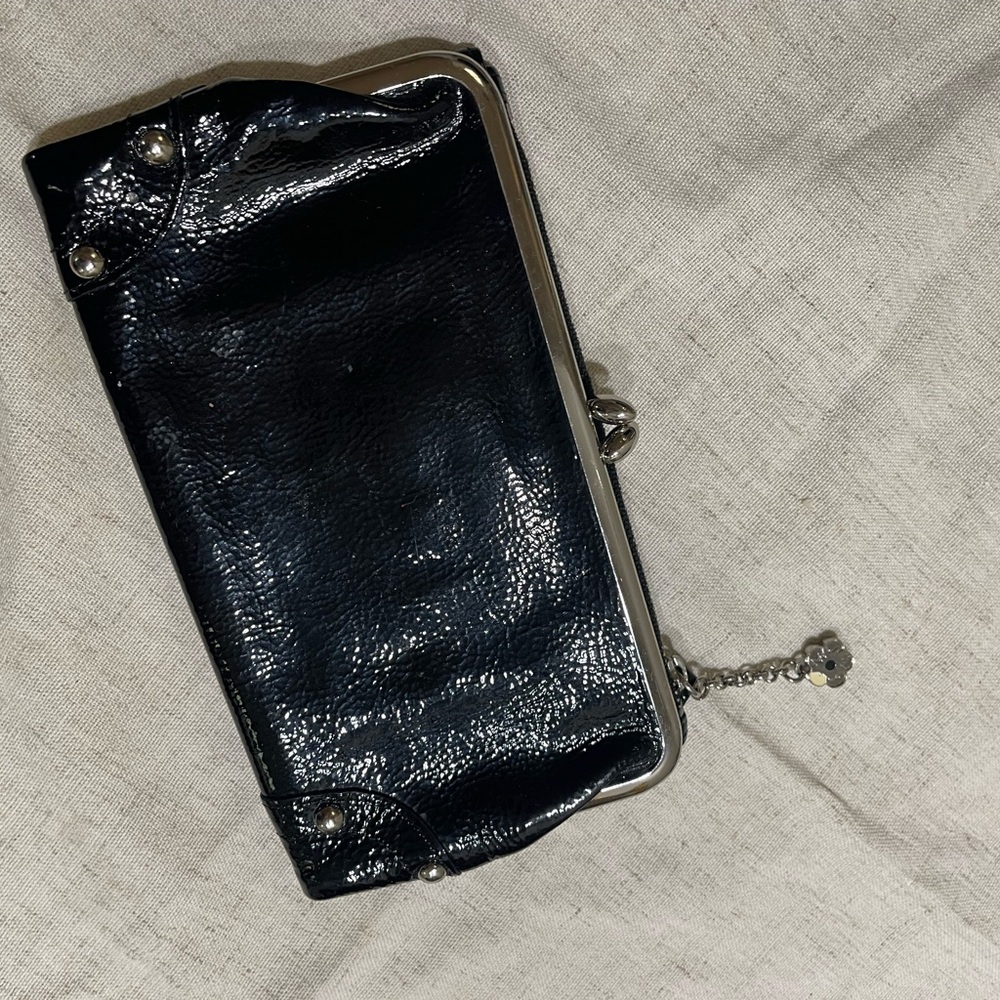 Anne Fontaine Black patent leather wallet/clutch